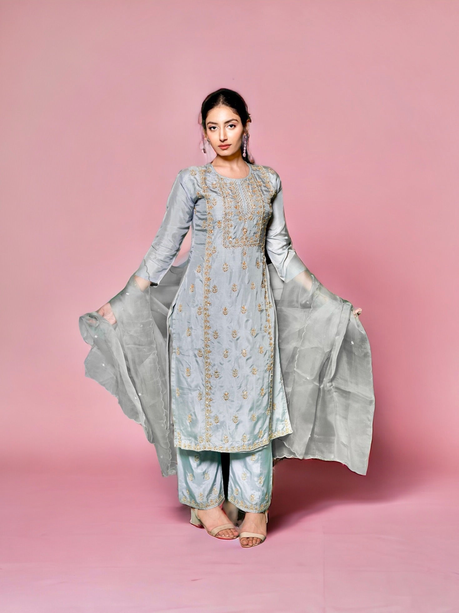 Powder Blue Kurta Set