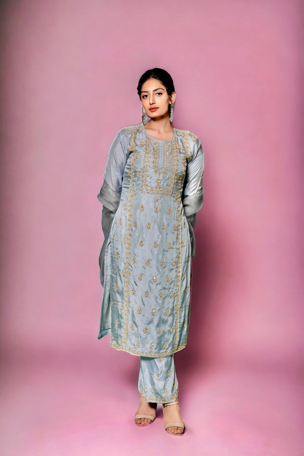 Powder Blue Kurta Set