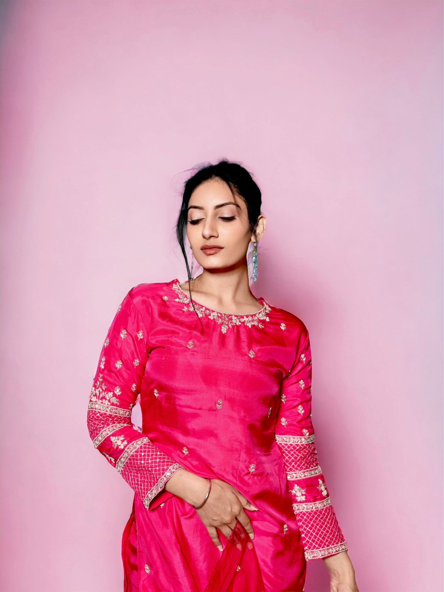 Magenta Pink Kurta Set
