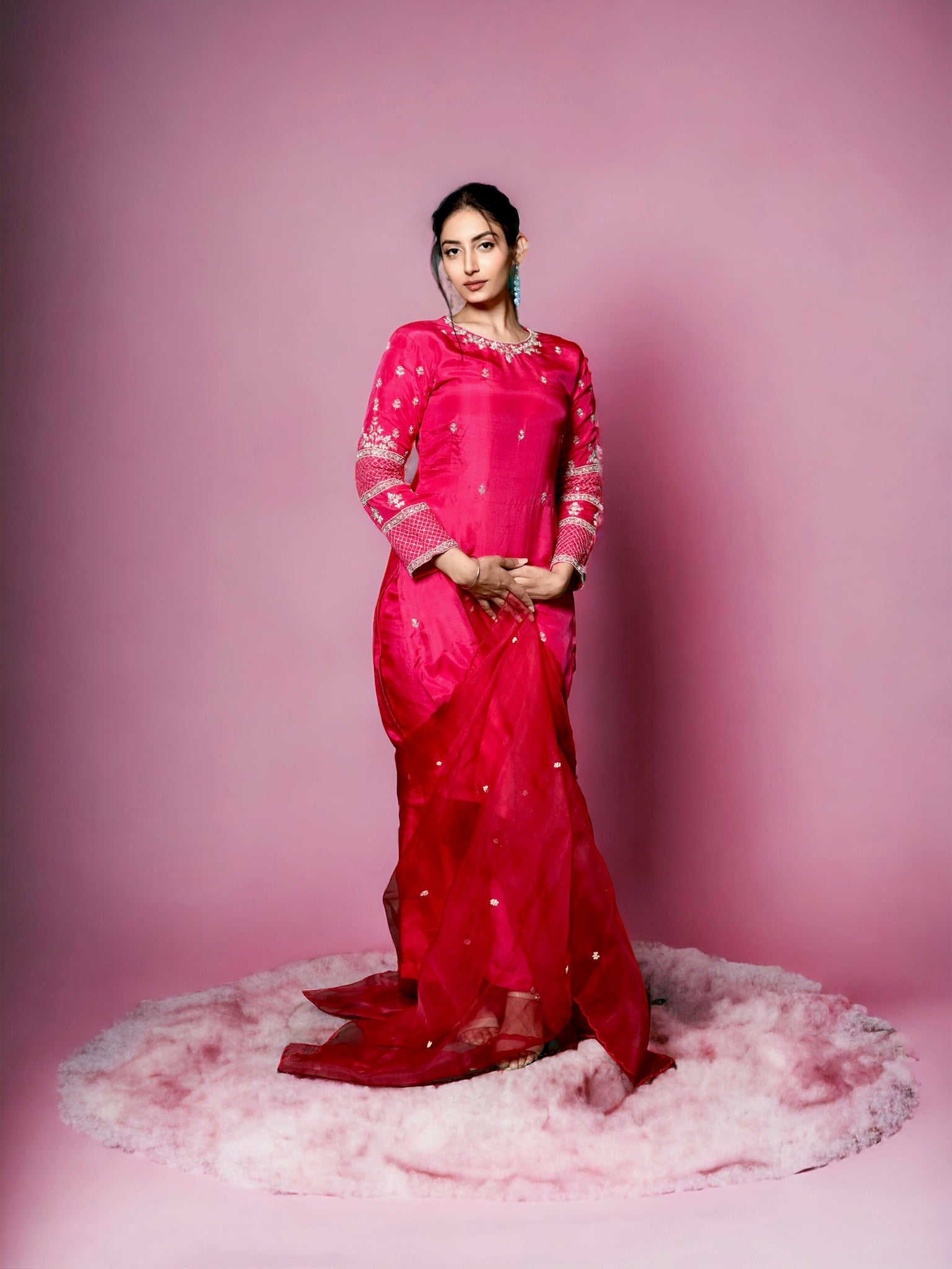 Magenta Pink Kurta Set