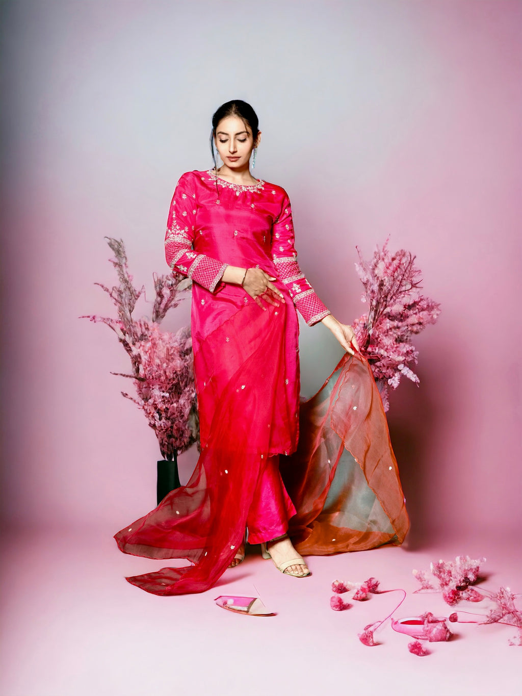 Magenta Pink Kurta Set