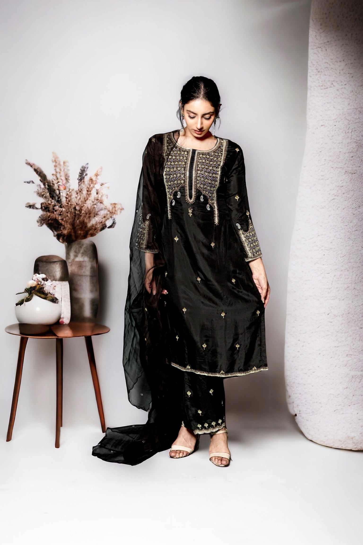 Opulent Black Kurta Set