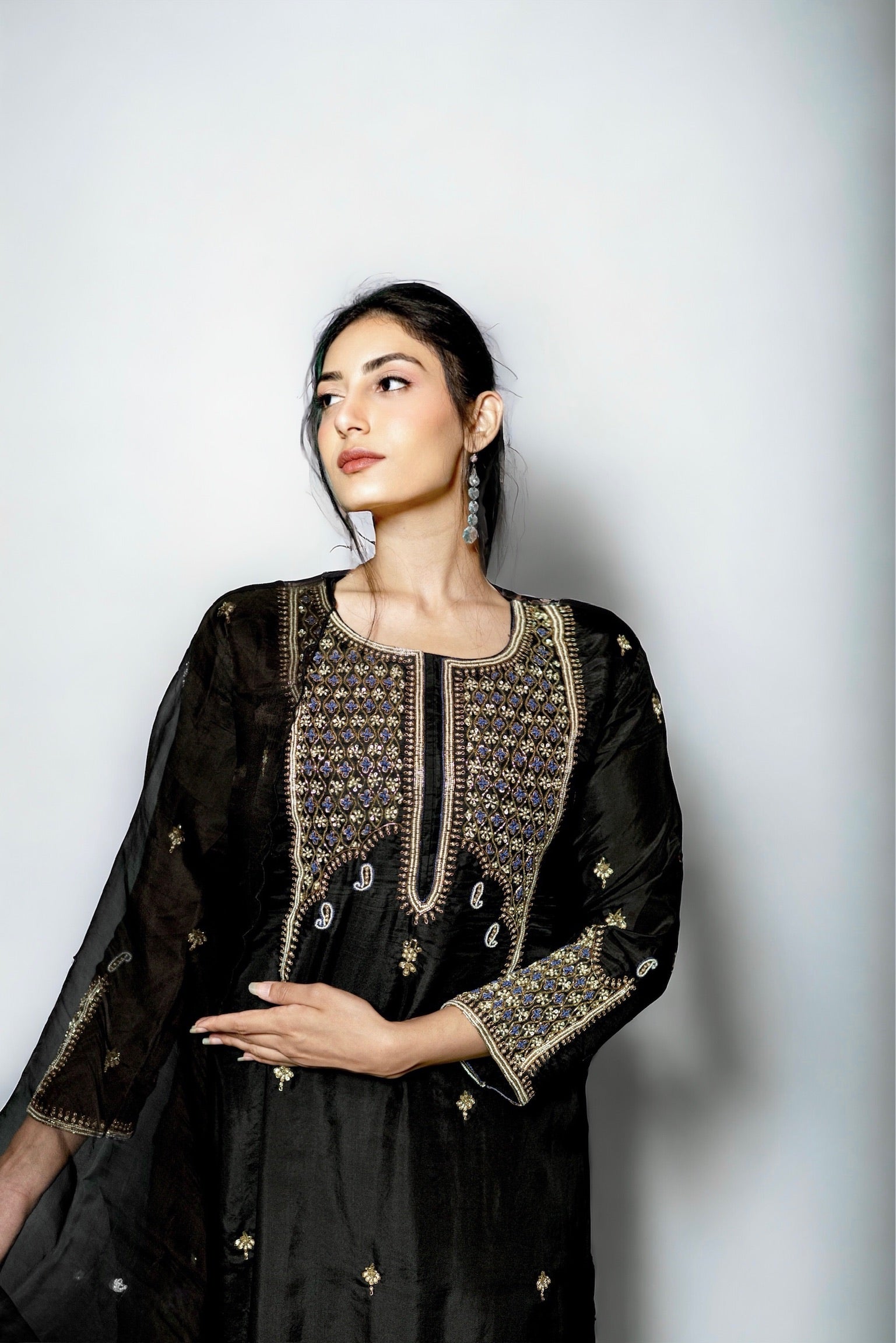 Opulent Black Kurta Set
