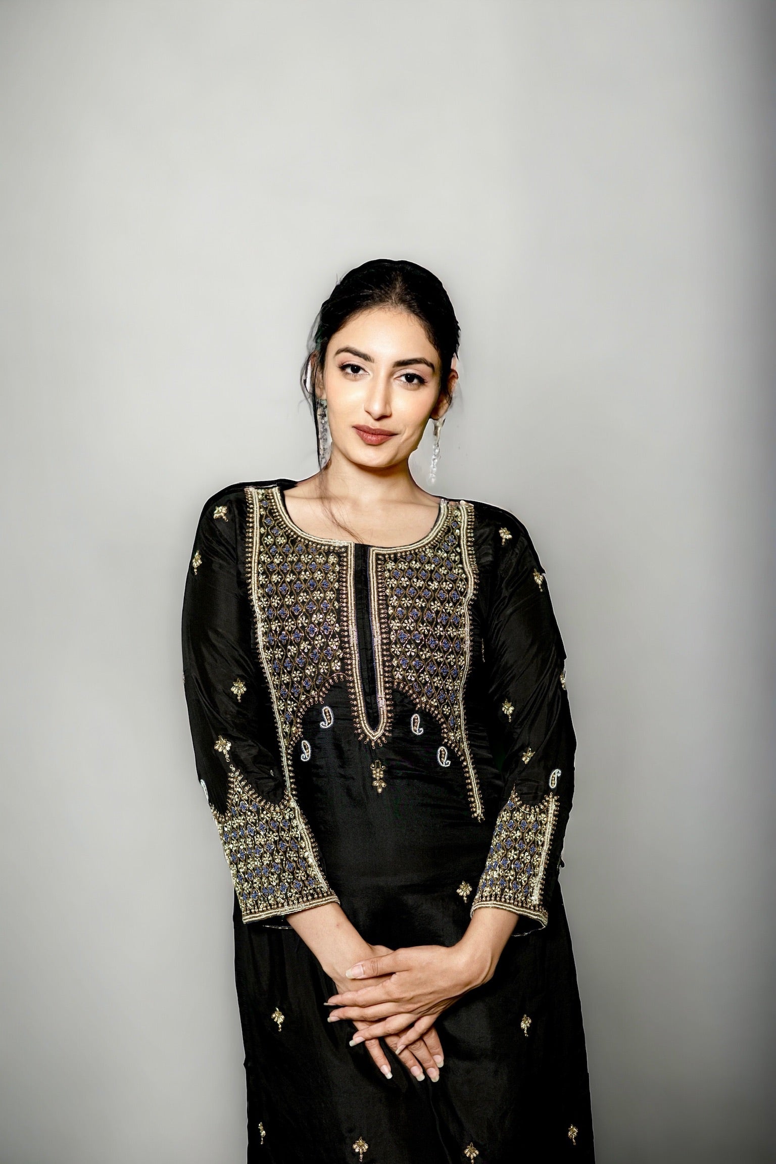 Opulent Black Kurta Set