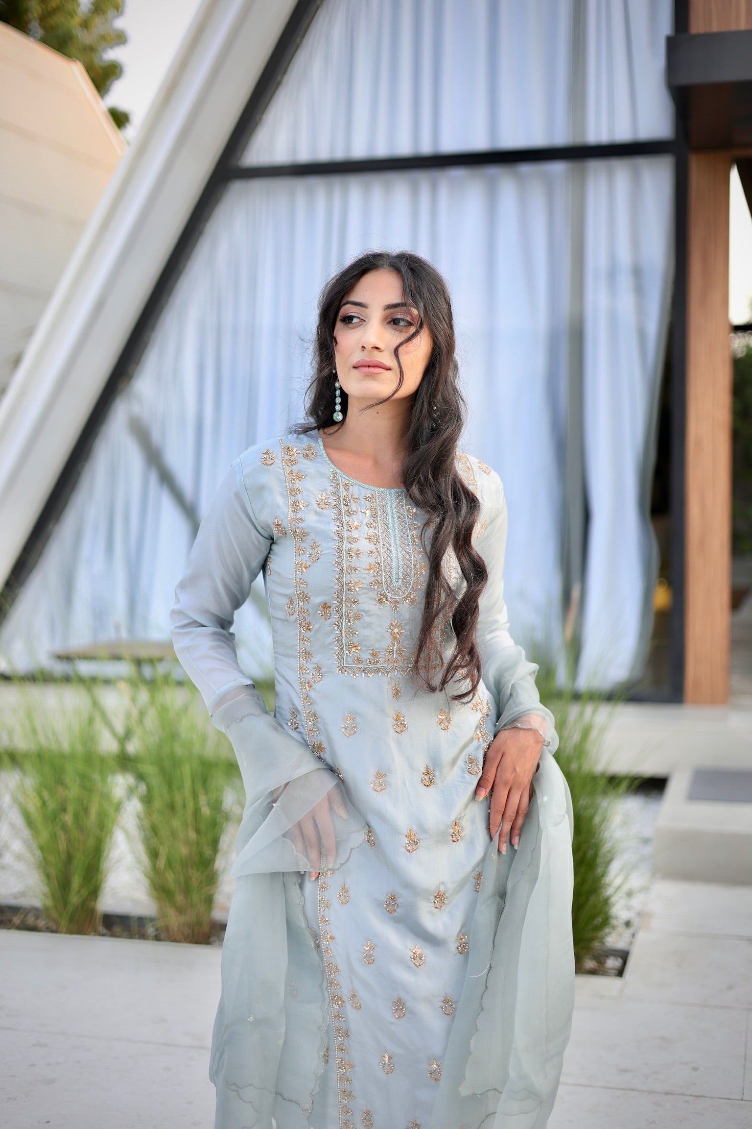 Powder Blue Kurta Set