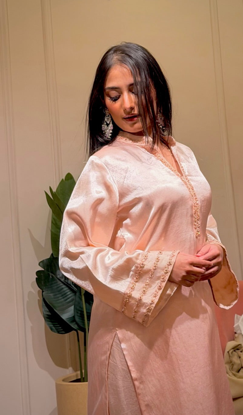 Peach kurta set
