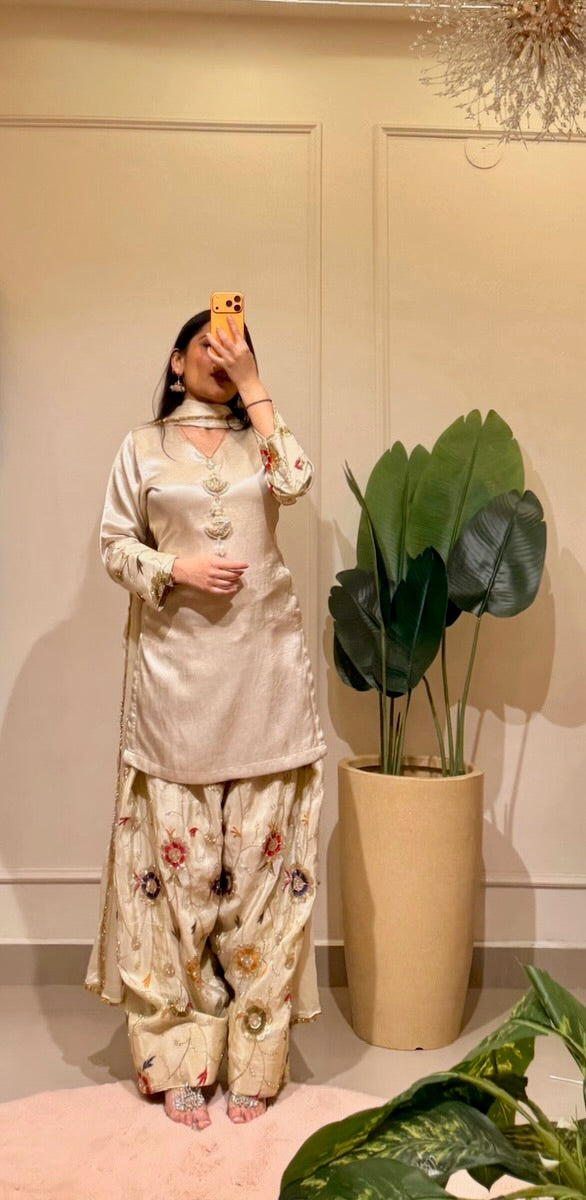 Golden Farshi Salwar Set