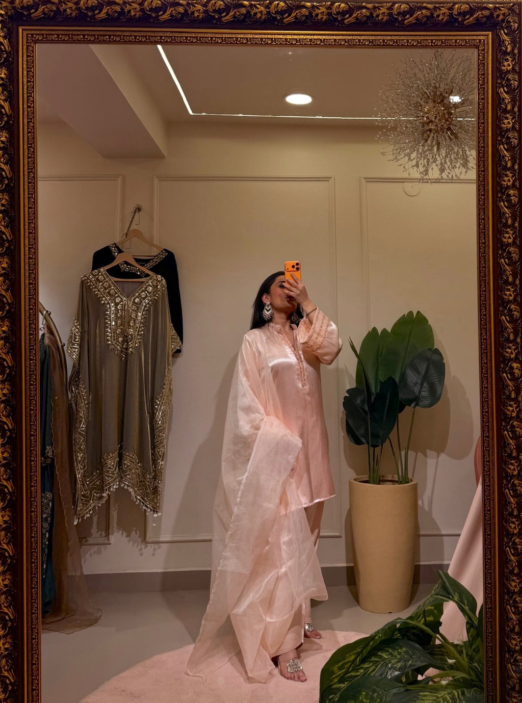 Peach kurta set