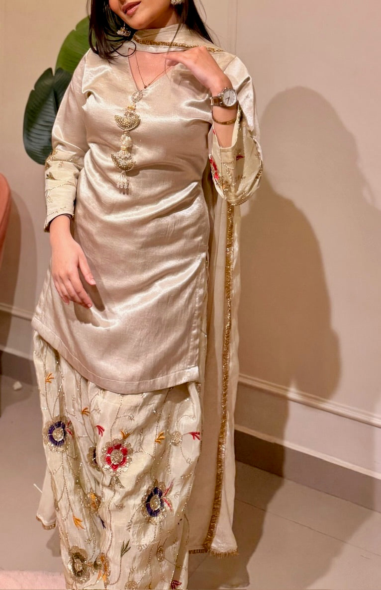 Golden Farshi Salwar Set