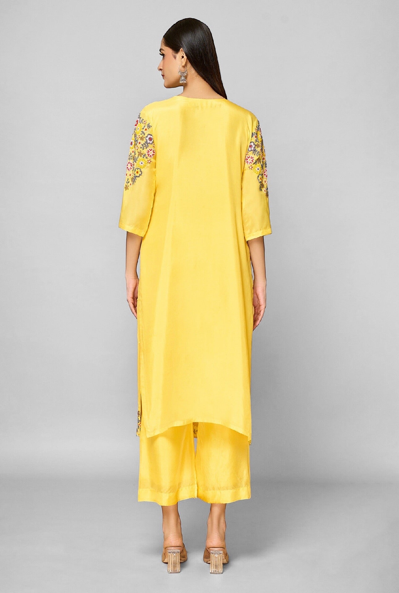 Yellow Motif Kurta Set