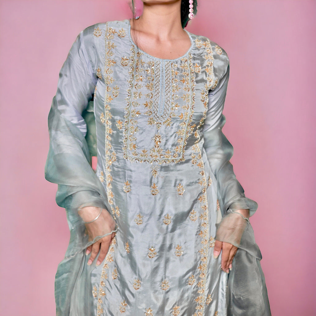 Powder Blue Kurta Set