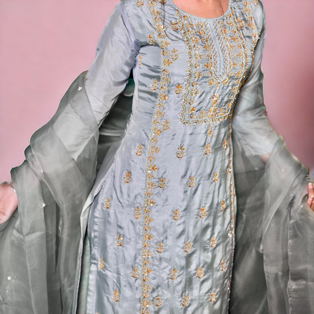 Powder Blue Kurta Set