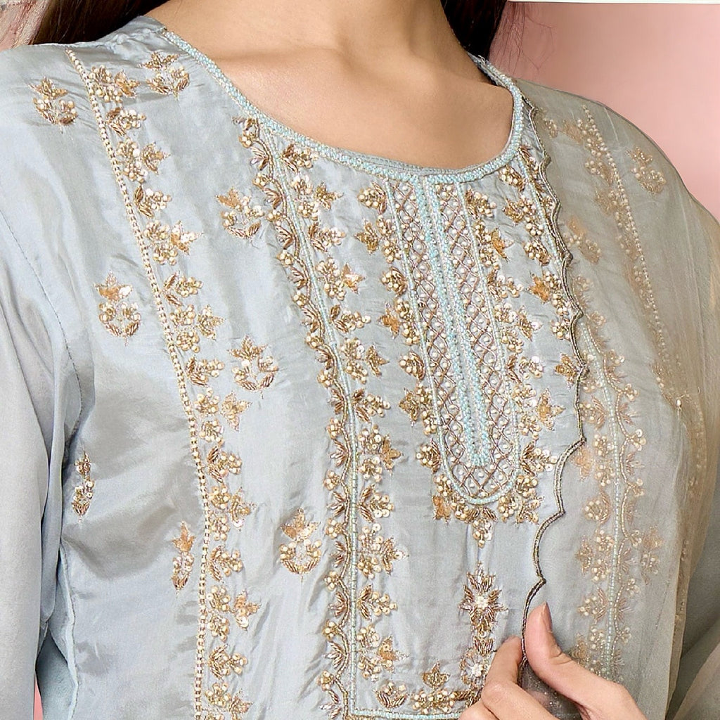 Powder Blue Kurta Set