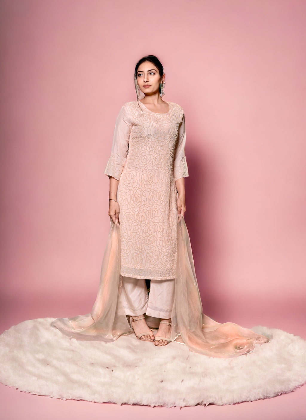 Baby Pink Kurta Set
