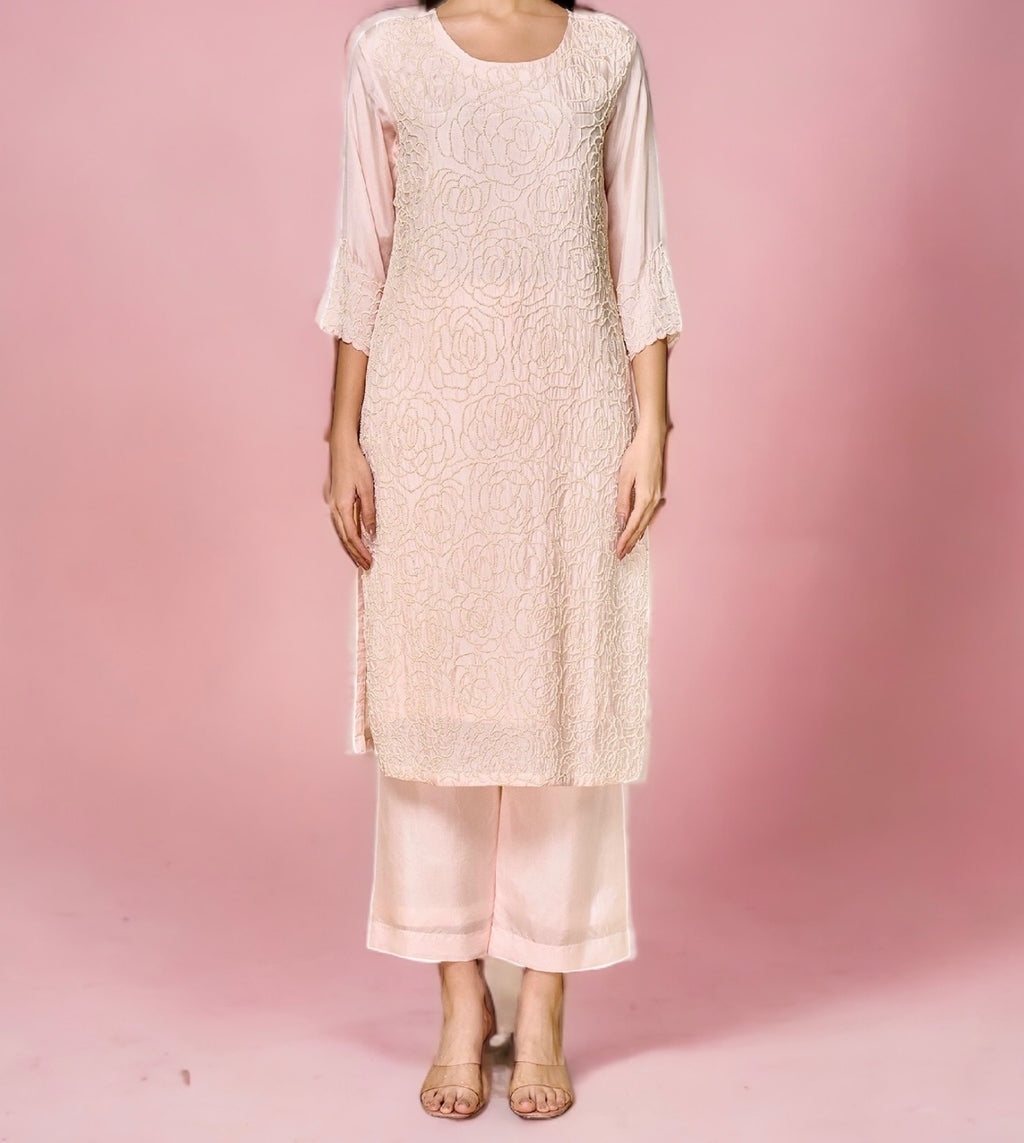 Baby Pink Kurta Set