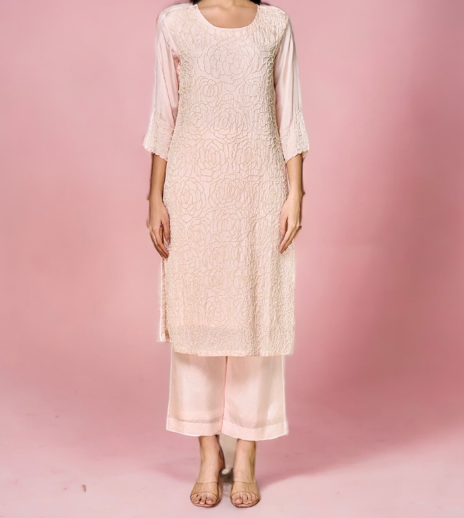 Baby Pink Kurta Set