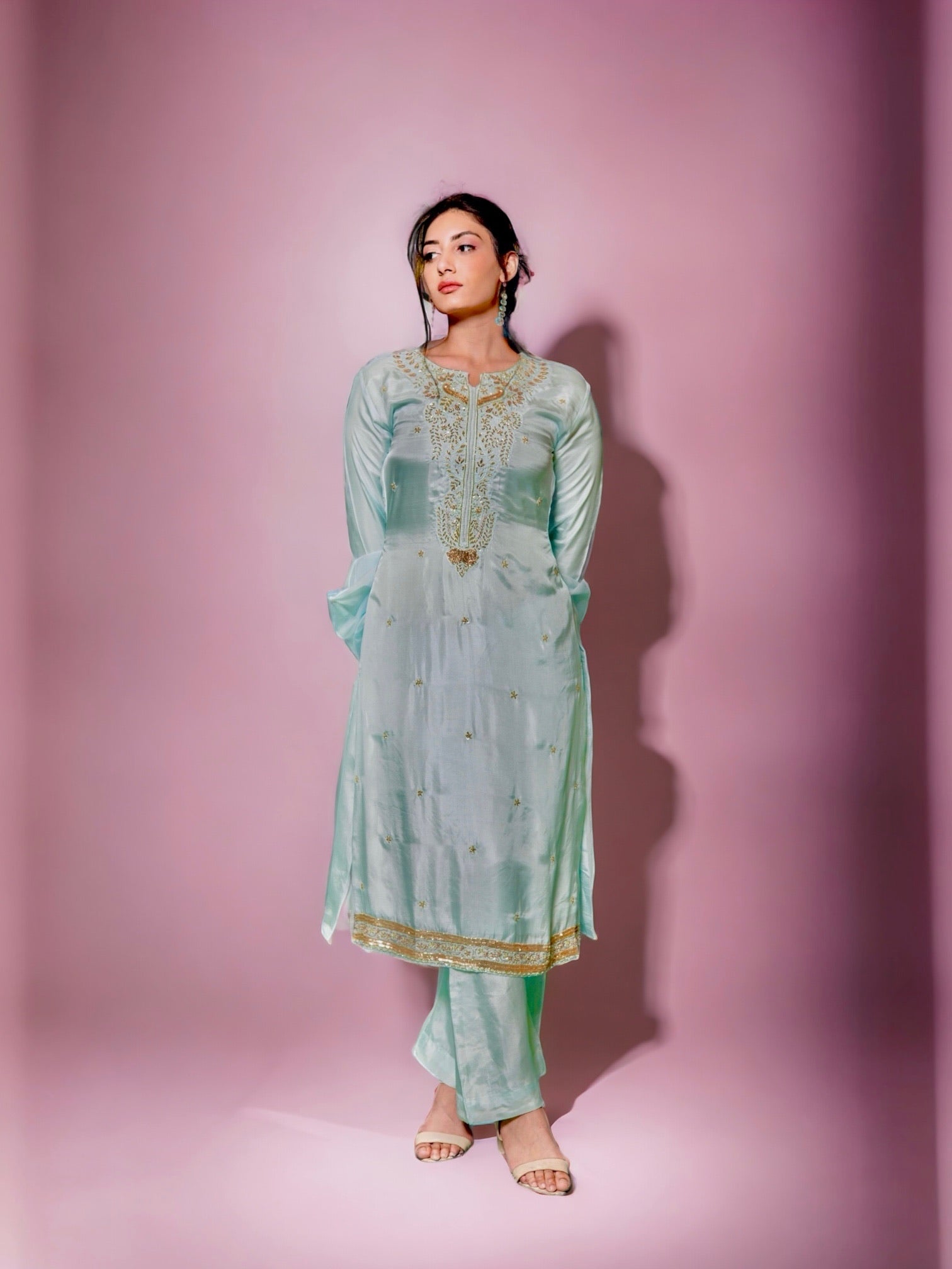 Mint Blue Kurta Set