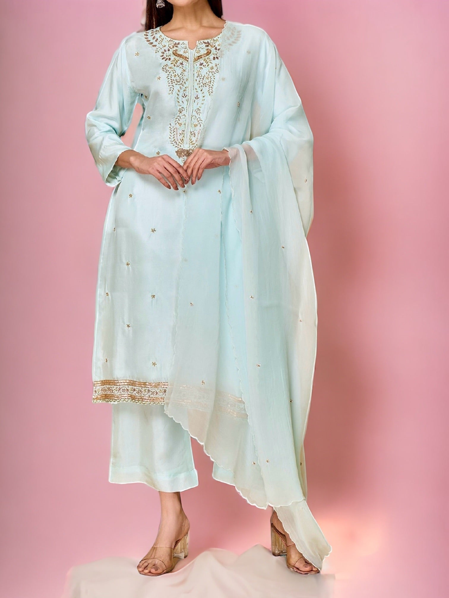 Mint Blue Kurta Set
