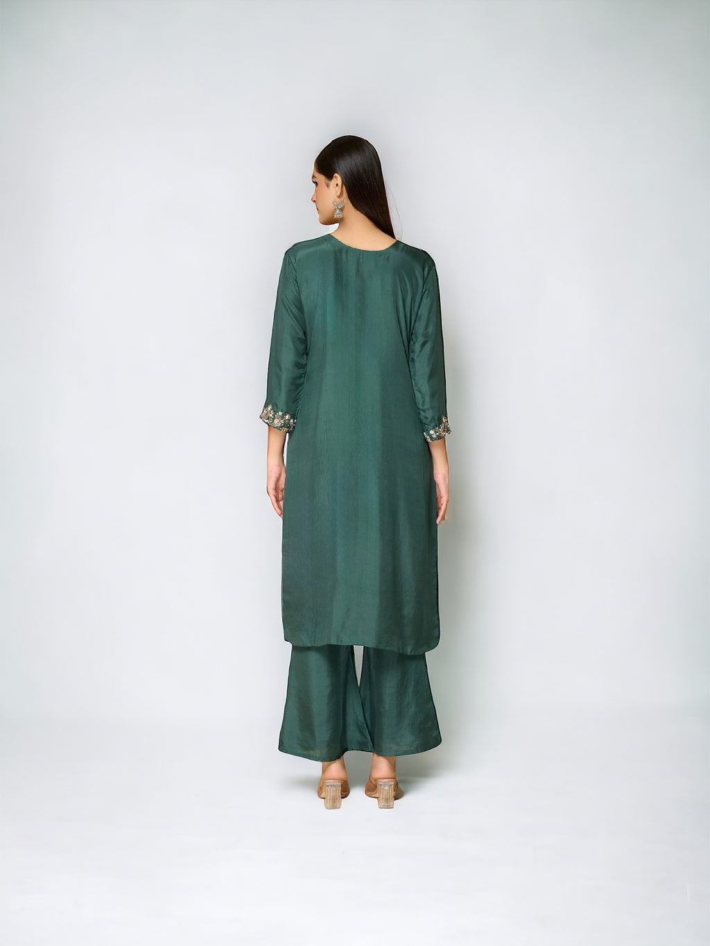 Bottle Green Kurta Set