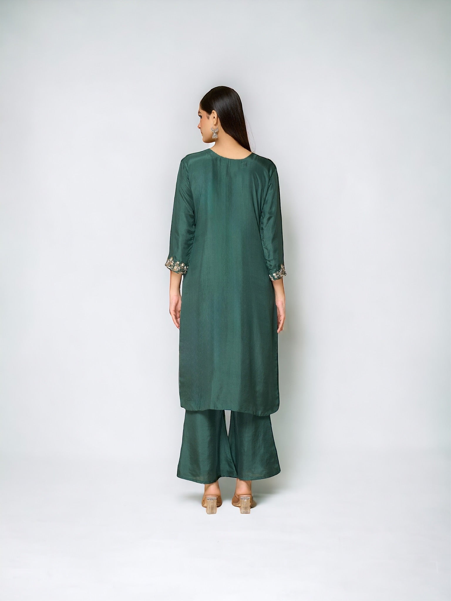 Bottle Green Kurta Set