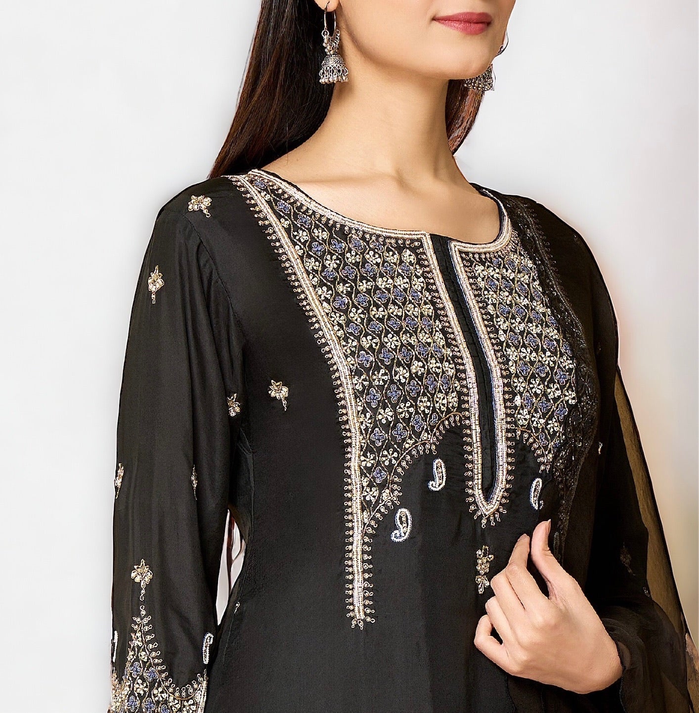 Opulent Black Kurta Set